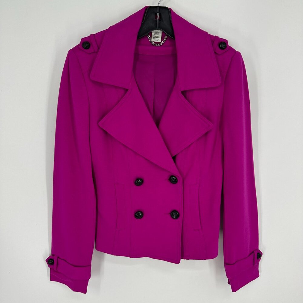 Cache Women's Fuchsia Double-Breasted Blazer